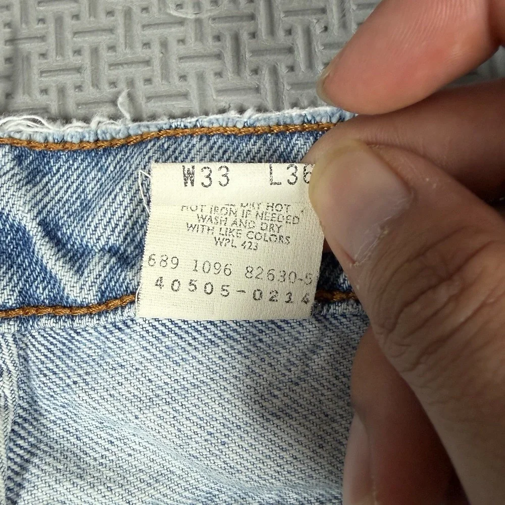 Vintage 90s Levi's 505 Jeans Men's 33x36 Fit 32x35 Regular Fit Orange Tab
